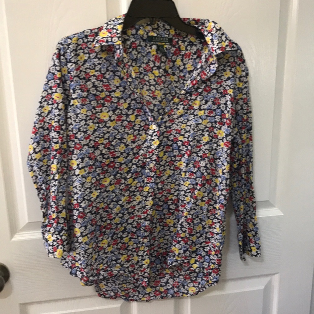 Floral button down.
